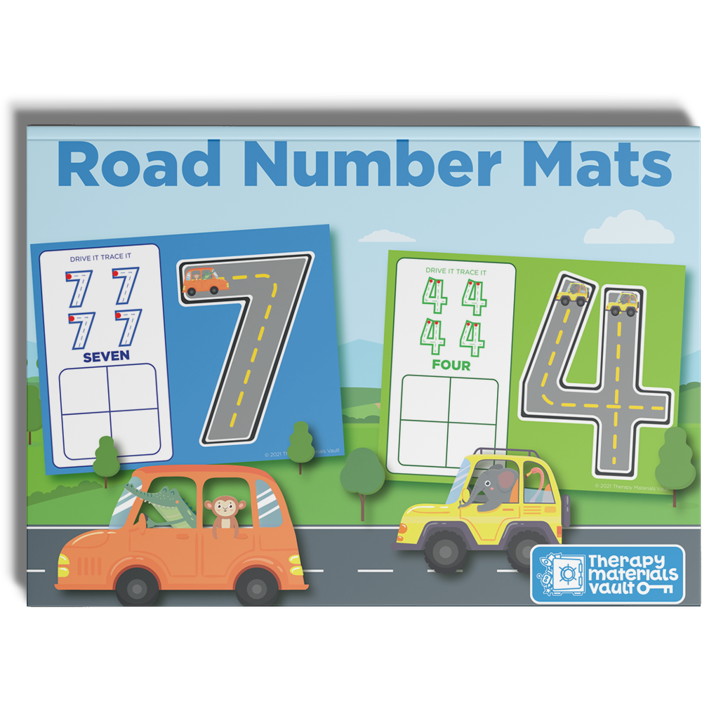 Road Number Mats | Chicago Speech Therapy